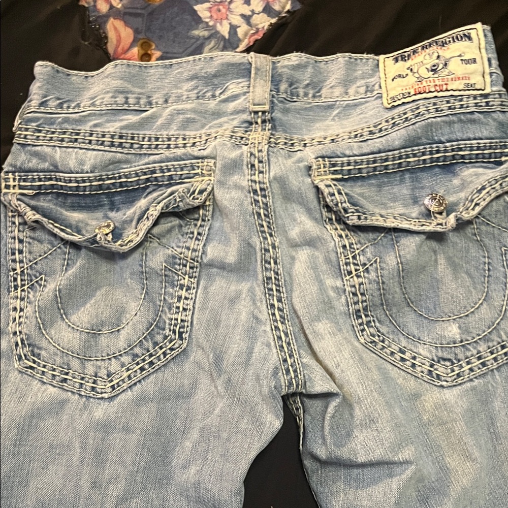 True Religion Light Blue Boot Cut Jeans